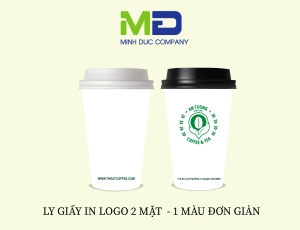 LY GIẤY IN LOGO AN TƯỜNG COFFEE