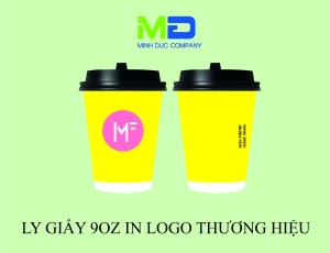 LY GIẤY IN LOGO M COFFEE