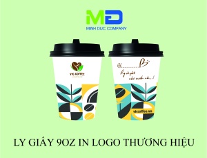 LY GIẤY IN LOGO VIC COFFEE